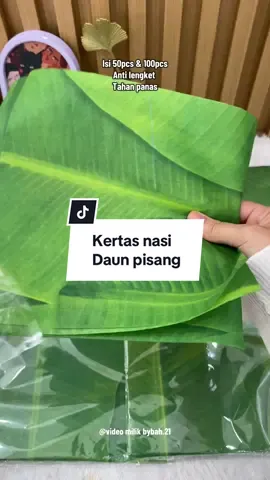 Susah cari daun pisang,pakai kerta nasi daun pisang ini!! Tahan panas dan anti sobek✅ cocok untuk hajatan/jualan #fyp #kertasnasi #kertasnasidaunpisang #kertaslaminasi #kertasnasimotif 