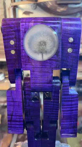 Purple Rain No63 The Keeper of Wishes. Coming soon💜💜💜💜💜💜💜💜💜💜💜#woodenrobot #sculpture #art 