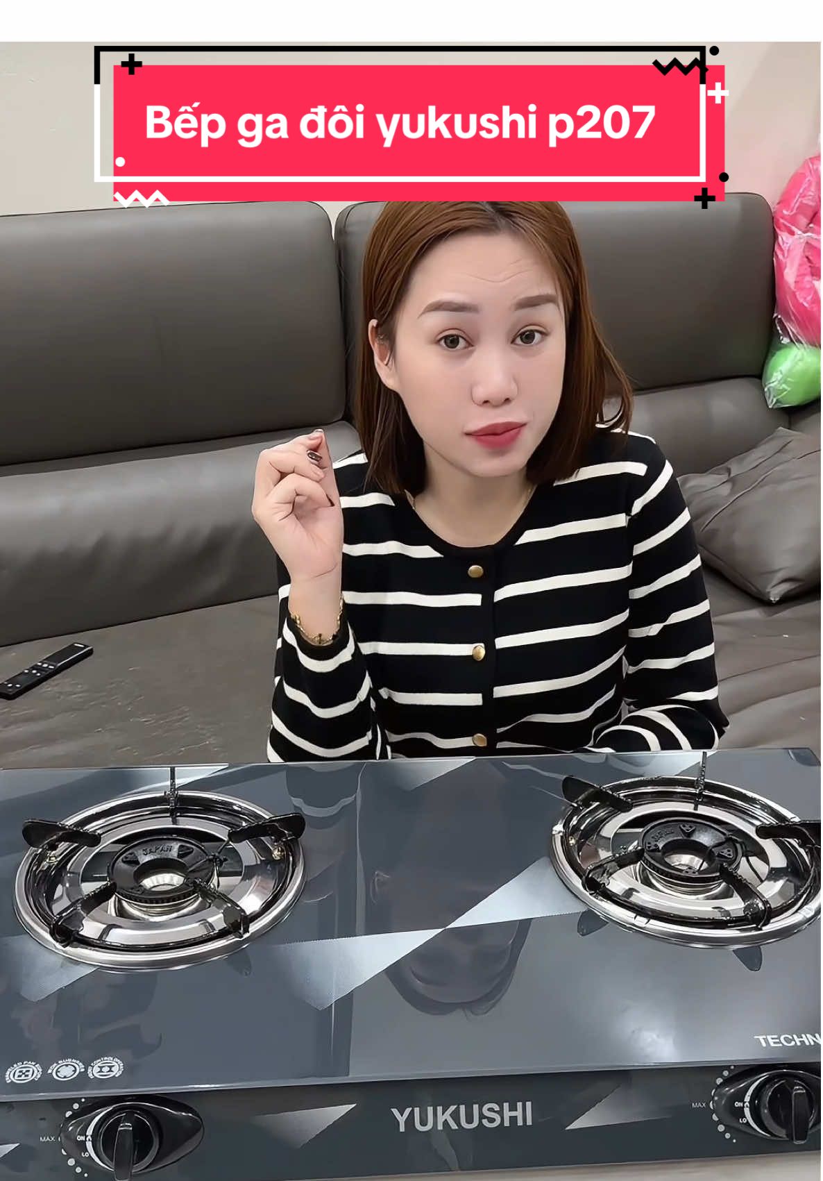 Bếp ga đôi chén nhôm mặt kính chị em làm nội trợ cần #xuhuong #hangmen96 #bepgas #bepgasdoi 