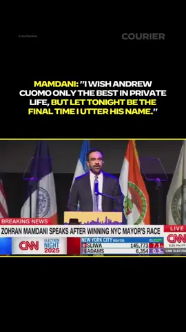 Mamdani on Cuomo in victory speech for NYC mayoral race.