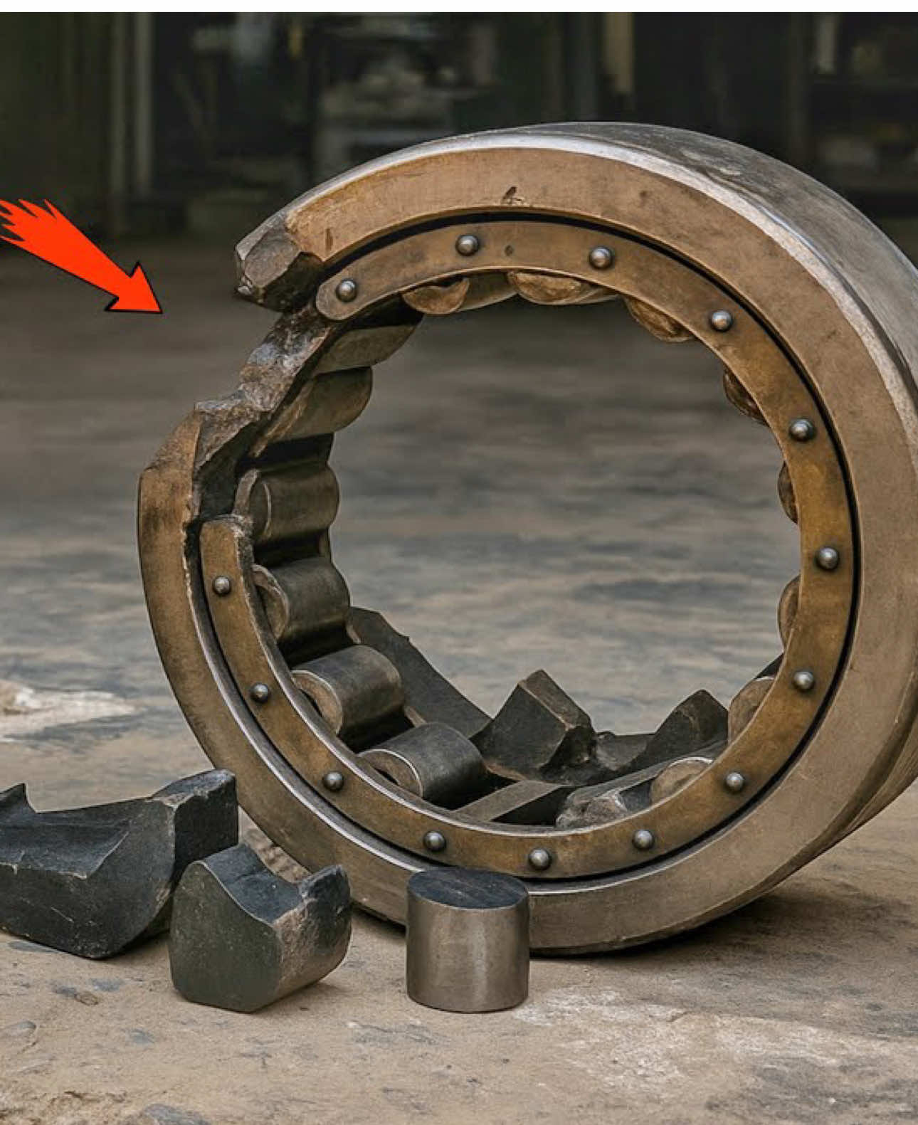 Unimaginable Repairing Of Broken Giant Roller Bearing .. #UnimaginableRepairing #Broken #GinatRollerBearing #foryoupageofficiall 