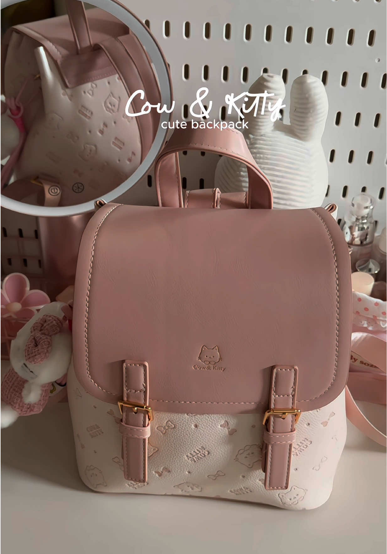 Cow & kitty hig quality cute backpack 🩰🦢 #cowandkitty #backpack #cutebackpack #hellokittybackpack #minibackpack 