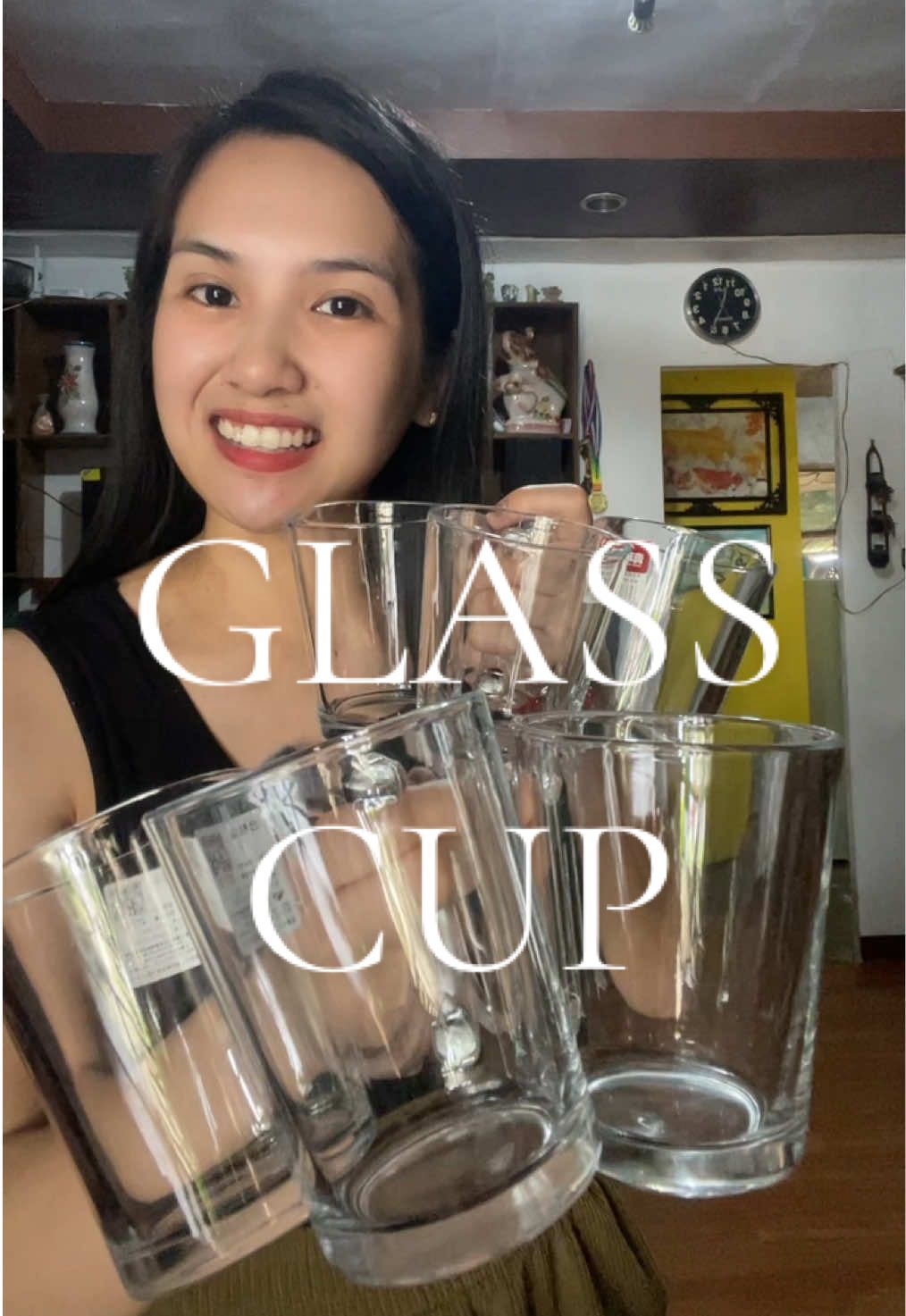 6 pcs water glass cup set, perfect for any occasion — pang daily use o pang handaan! #GlassCupSet #KitchenEssentials #TiktokFinds #AestheticKitchen #HomeDeals 