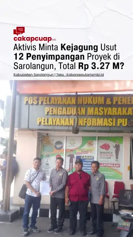 4 November 2025 Koalisi Rakyat Anti Korupsi (KREASI) Jambi mendesak Kejaksaan Agung Republik Indonesia (Kejagung RI) segera mengusut dugaan penyimpangan dalam sejumlah proyek pembangunan yang dikelola Dinas Pekerjaan Umum dan Penataan Ruang (PUPR) Kabupaten Sarolangun pada tahun anggaran 2024. Desakan tersebut disampaikan melalui pernyataan sikap resmi yang ditandatangani oleh Koordinator Lapangan (Korlap) M. Khaidir Ali dan Rukman, mewakili Koalisi Rakyat Anti Korupsi Jambi (KREASI – Jambi). Dalam keterangan tertulisnya, KREASI Jambi mengungkapkan hasil investigasi lapangan dan kajian terhadap Laporan Hasil Pemeriksaan (LHP) Badan Pemeriksa Keuangan (BPK) RI Tahun 2024. Hasil kajian menunjukkan adanya dugaan kekurangan volume pekerjaan pada sejumlah proyek dengan total nilai mencapai Rp3,27 miliar. “Kami menilai temuan ini merupakan indikasi kuat adanya penyimpangan dan pelanggaran prinsip transparansi serta akuntabilitas publik. Negara tidak boleh kalah dalam menegakkan keadilan,” tegas M. Khaidir Ali, selaku Korlap KREASI Jambi. Temuan Dugaan Penyimpangan pada 12 Proyek KREASI Jambi mencatat sedikitnya 12 paket proyek di bawah Dinas PUPR Kabupaten Sarolangun yang diduga bermasalah. Beberapa di antaranya: 1. Pengaspalan jalan pelataran asrama Polres Sarolangun – Desa Lubuk Sepuh yang dikerjakan CV. Nirwana Tirta Abadi, dengan nilai kontrak Rp.1,07 M. 2. Rigid beton Dusun Sumber Mulyo – Desa Mentawak Baru, Kecamatan Air Hitam, oleh CV. Sinar Abadi, dengan nilai kontrak Rp.584 Juta 3. Pekerjaan jalan RT 07–RT 10 Desa Ladang Panjang, oleh CV. Raksa Deksatek, dengan nilai kontrak Rp.907 Juta 4. Jembatan trapesium Desa Batu Putih, Kecamatan Pelawan, oleh CV. Bukit Abadi Sejahtera, dengan nilai kontrak Rp.806 Juta 5. Pekerjaan jalan dalam kawasan perumahan, oleh CV. David Dewantara Putra, dengan nilai kontrak Rp.3,6 M. 6. Peningkatan jalan Dusun Transos Desa Suka Damai, Kecamatan Limun, oleh CV. Multiar Berlian, dengan nilai kontrak Rp.1,4 M. 7. Peningkatan jalan Pandan Panca Karya, Kecamatan Limun, oleh CV. Nirwana Tirta Abadi, dengan nilai kontrak Rp.10,3 M. 8. Jembatan travesium RT 04 Desa Teluk Tigo, Kecamatan Cermin Nan Gedang, oleh PT. Nadi Konstruksi Group, dengan nilai kontrak Rp.971 Juta 9. Perkerasan jalan pertanian Dusun Playang, Desa Pelawan, oleh CV. Muratara Perkasa Jaya, dengan nilai kontrak Rp.2,2 M. 10. Pekerjaan jalan Desa Gurun Tuo, Kecamatan Mandiangin, oleh PT. Konstruksi Pribumi Manggala, dengan nilai kontrak Rp.1,09 M. 11. Rekonstruksi struktur jalan lintas Pelangan – Kasang Melintang, oleh PT. Pelawan Jaya Konstruksi, .dengan nilai kontrak Rp.17,8 M. 12. Pekerjaan jalan Desa Lubuk Kepayang, oleh CV. Keisha, dengan nilai kontrak Rp.7,5 M. Desakan Pemeriksaan terhadap Pejabat dan Kontraktor KREASI Jambi meminta Kejagung RI memerintahkan jajarannya untuk segera memanggil dan memeriksa seluruh pihak terkait guna mengusut tuntas dugaan penyimpangan tersebut. Pihak-pihak yang diminta untuk diperiksa meliputi: 1. Kepala Dinas PUPR Kabupaten Sarolangun 2. Kepala Bidang Bina Marga 3. Kepala PPK dan PPTK 4. Kontraktor pelaksana 5. Konsultan pengawas 6. Bendahara proyek 7. Pihak-pihak lain yang diduga terlibat “Kami berharap Kejaksaan Agung bertindak cepat dan profesional demi menegakkan hukum dan menjaga kepercayaan masyarakat terhadap pemerintah,” tambah Rukman, Korlap KREASI Jambi. KREASI Jambi juga menegaskan bahwa langkah ini tidak bertujuan menjatuhkan pihak tertentu, melainkan sebagai bentuk tanggung jawab moral terhadap publik agar penggunaan anggaran negara dapat berjalan transparan dan akuntabel. #jambipride #jambiviral #korupsi #dinas #pupr 