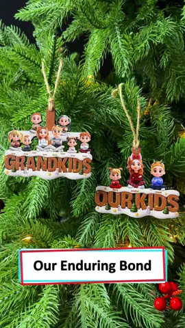 Hanging our family ornament with everyone’s name makes our holiday tree feel so special 🎄 #wanderprints #personalized #gifts #Christmas #giftforkids