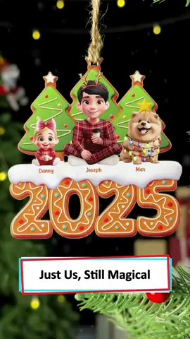 This tiny ornament shows our love perfectly and brightens every corner of our tree 🎄 #wanderprints #personalized #gifts #Christmas #giftforfamily