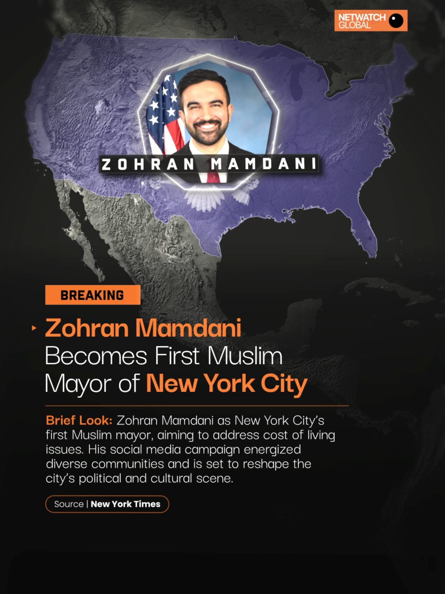 BREAKING: Zohran Mamdani elected NYC's first Muslim mayor in historic upset! The 34-year-old democratic socialist crushes Andrew Cuomo (twice!) and Curtis Sliwa, vowing universal childcare, affordability for all, and standing up to Trump threats. Youngest mayor in over a century—progressive powerhouse or divisive force? From Queens assembly to City Hall: game-changer for America's biggest city? Add your thoughts below! #worldnews #maps #geopolitics #viralvideo #newsupdate #israel #middleeast #globalnews #informationworld #trendingnow #breakingnews #geopolitics101 #shortsvideo #historyfacts #didyouknow #viralnews #mapanimation #factsdaily #geopolitical