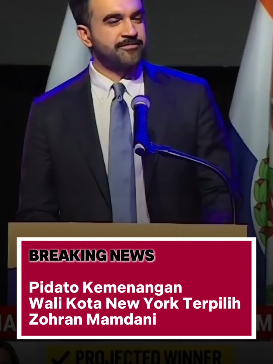 05 November 2025 Kandidat Muslim Zohran Mamdani Menangkan Pilkada New York City mengalahkan dana raksasa lobi Israel dan orang-orang kaya AS. #zohranmamdani #newyork 