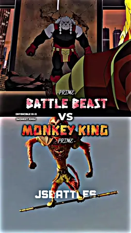 Battle Beast vs Monkey King #battlebeast #monkeyking #invincible #jsbattles 