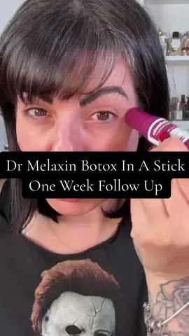 This little stick has no business smoothing lines that fast #drmelaxin #drmelaxinwrinklecorestick #botoxinastick #smoothundereyes 