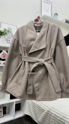 Áo Dạ Ép Cổ Vest Tay Bo Kèm Đai Mix Nhiều Kiểu Xinh Phong Cách #xh 