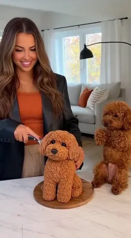 The owner cut the dog cake in front of the dog.#dogsoftiktok #funny #cute #foryou #doglover