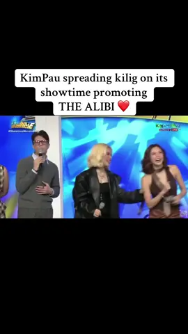 Kimpau promoting the alibi on its showtime❤️ 2 days to go 💙💙💙 #kimpau #kimchiu #pauloavelino #TheAlibi #itsshowtime 