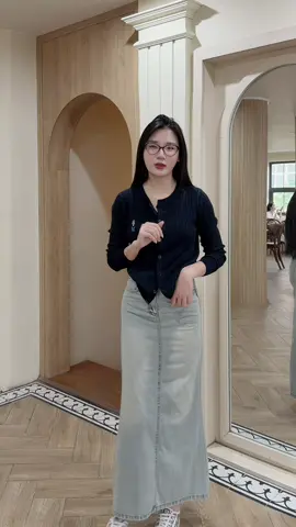 Chân váy xinh quá #chanvayjean #chanvay #thoitrangnu 