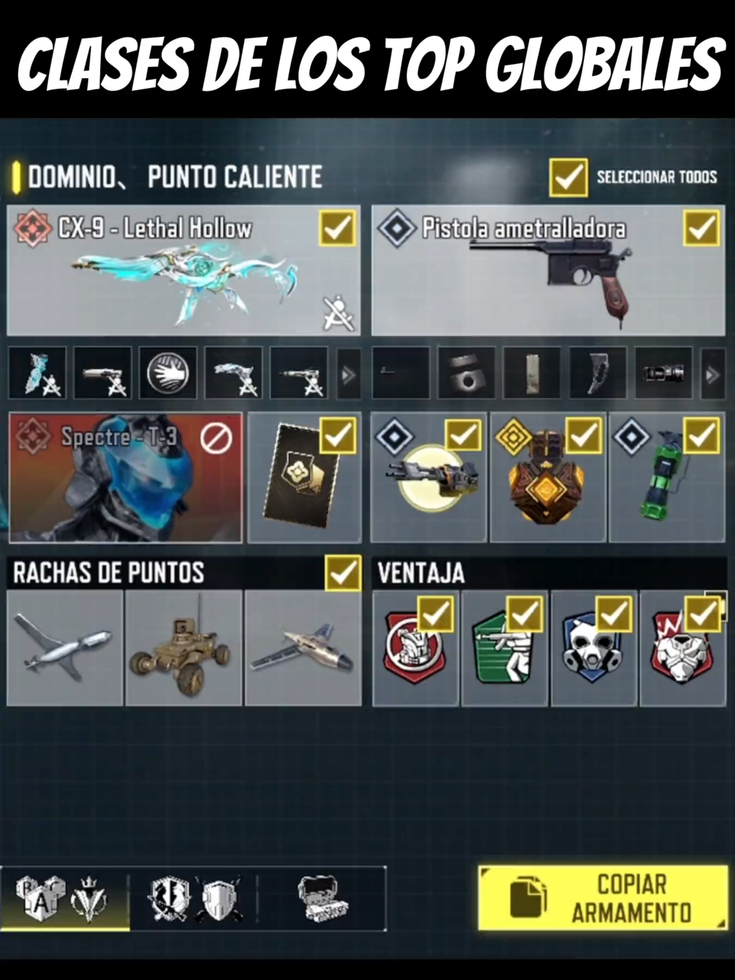 estas son las clases de los top globales en call of duty mobile #codmobile