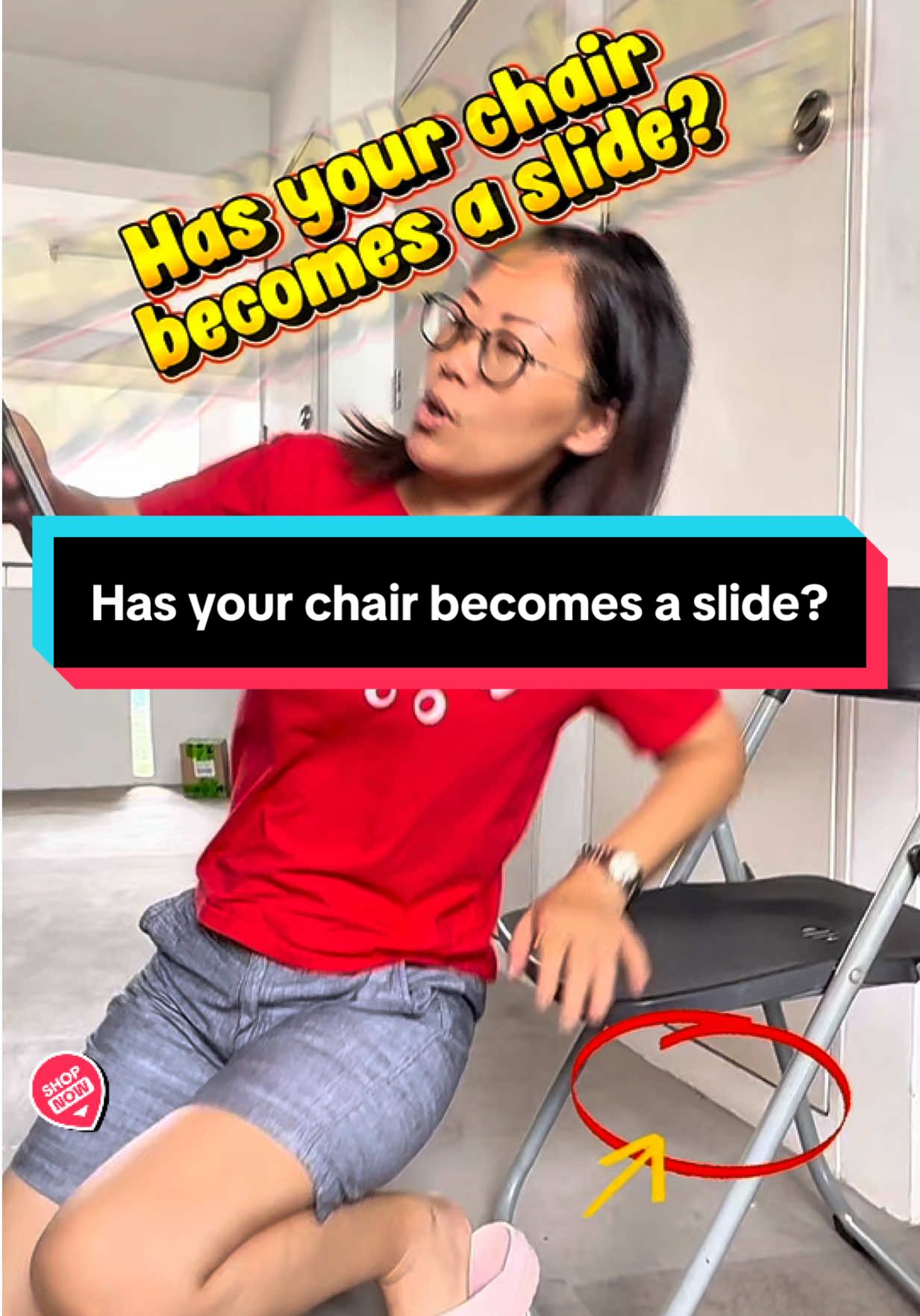 Has your chair becomes a slide?get a sturdy foldable padded chair #createtowin #techlisa #foldablechair 