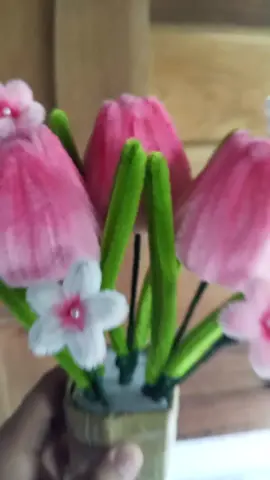 Tulips Bouquet 🌷 #fuzzywire #fuzzywireflower #tulips #tulipsbouquet #fuzzywiretulips 