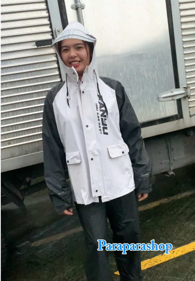 Motorcycle Rider Raincoat Up and Down Waterproof with Faceshield #fyp #raincoat #rainyday #rider #waterproof 