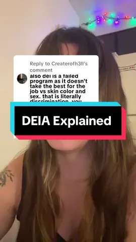Replying to @Createrofh3ll DEIA benefits everyone regardless of their race, gender, identity, age, background (etc) and there are funds, grants and scholarships available to certain groups for a reason. Do your research please! #BlindTok #Disabled #CollegeStudent #DEIA #EqualOppurtunities 