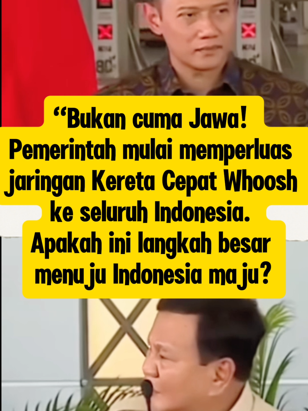 Bukan cuma Jawa! Pemerintah mulai memperluas jaringan Kereta Cepat Whoosh ke seluruh Indonesia. Apakah ini langkah besar menuju Indonesia maju? Pemerintah menargetkan pembangunan infrastruktur kereta cepat di wilayah strategis seperti Sumatera, Kalimantan, dan Sulawesi. Langkah ini bukan sekadar proyek, tapi simbol konektivitas dan kemajuan bangsa. Kalau daerahmu kebagian jalur kereta cepat, kamu setuju? 🚄🔥 Tulis pendapatmu di kolom komentar 👇 #KeretaCepatWhoosh #InfrastrukturIndonesia #IndonesiaMaju #PrabowoGibran #TransportasiNasional 