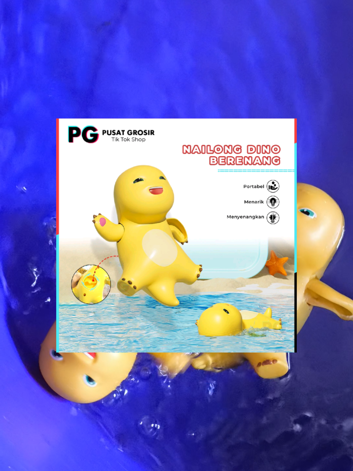 mainan anak lucu, nailong dino kuning. #mainananak #mainanviral #dinokuning #nailong #mainanlucu 