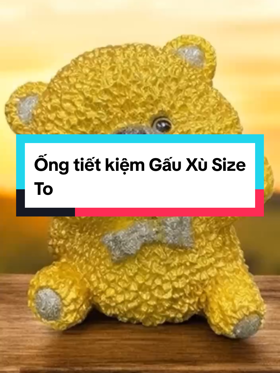 Ống tiết kiệm Gấu Xù Size To 