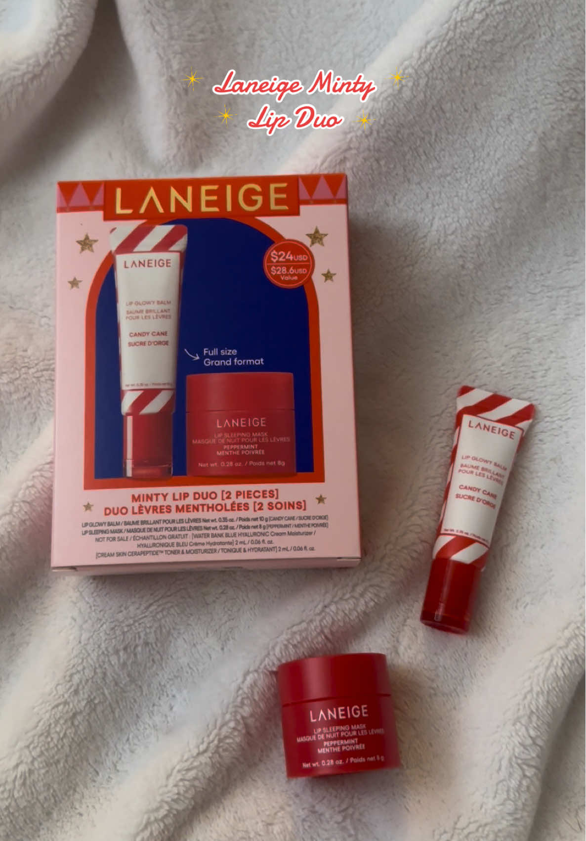Laneige Minty Lip Duo 🎄 #laneige #laneigechristmasholidayset #christmasgiftideas #laneigelipmask #laneigemintylipduo  @laneige_us 