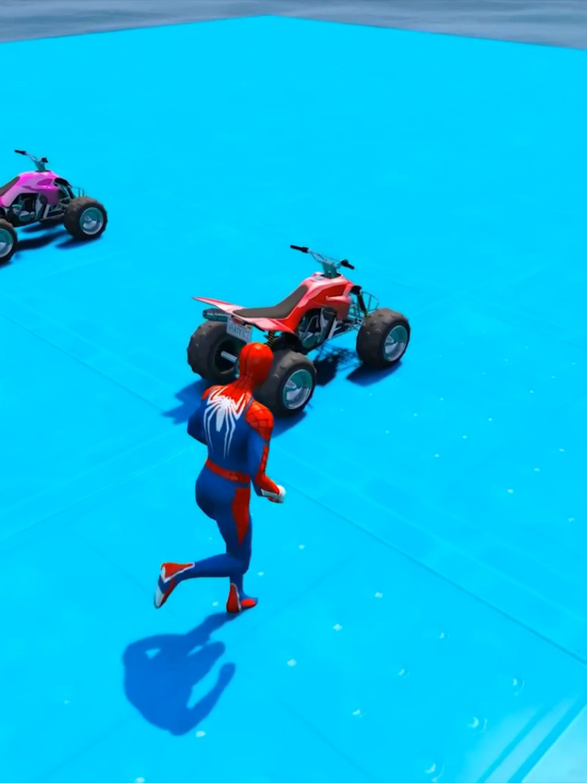 SPIDERMAN Car Race Challenge on Sea  Ramp SUPERHERO Hulk Moto BIKE JET SKI Race #spiderman #superhero #car #kids #kidsfun 