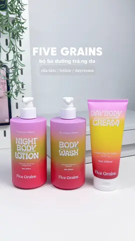 Combo dưỡng trắ.ng da zá hạt dẻ mà chưa đến 3xx mấy bà ơi 🧏🏻‍♀️ #fivegrains #kemduongfivegrains #daycream #lotion #comboduongda