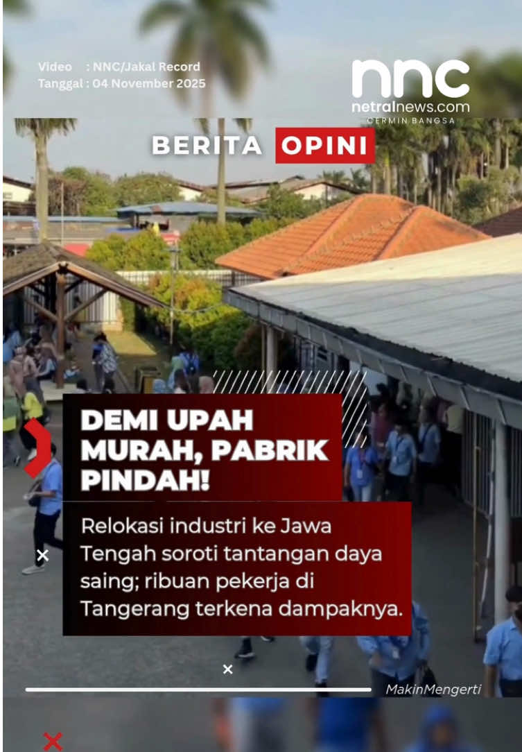 3.000 PEKERJA TANGERANG TERDAMPAK PHK MASSAL! 💔 Kabar sedih dari industri alas kaki. Salah satu pabrik pemasok Nike di Tangerang resmi melakukan PHK dan berencana relokasi ke Jawa Tengah. Alasannya: mengejar upah buruh yang lebih rendah. 😥 Relokasi demi efisiensi biaya ini menimbulkan pertanyaan besar: Sampai kapan industri padat karya kita hanya mengandalkan upah murah? Pemerintah diminta sigap menyiapkan reskilling untuk ribuan keluarga yang terdampak. Bagaimana pandanganmu tentang relokasi pabrik ini? Tulis komentarmu! 👇 #PHK #RelokasiPabrik #Tangerang #JawaTengah #PekerjaIndonesia   