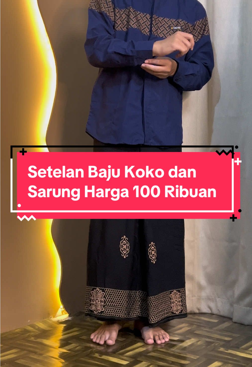 100 Ribu dapet Baju Koko dan Sarung. Koko motif Kobata sarung Motif Sarwon #sarko #sarung #koko #promoguncang1111 #ramadhan2026 