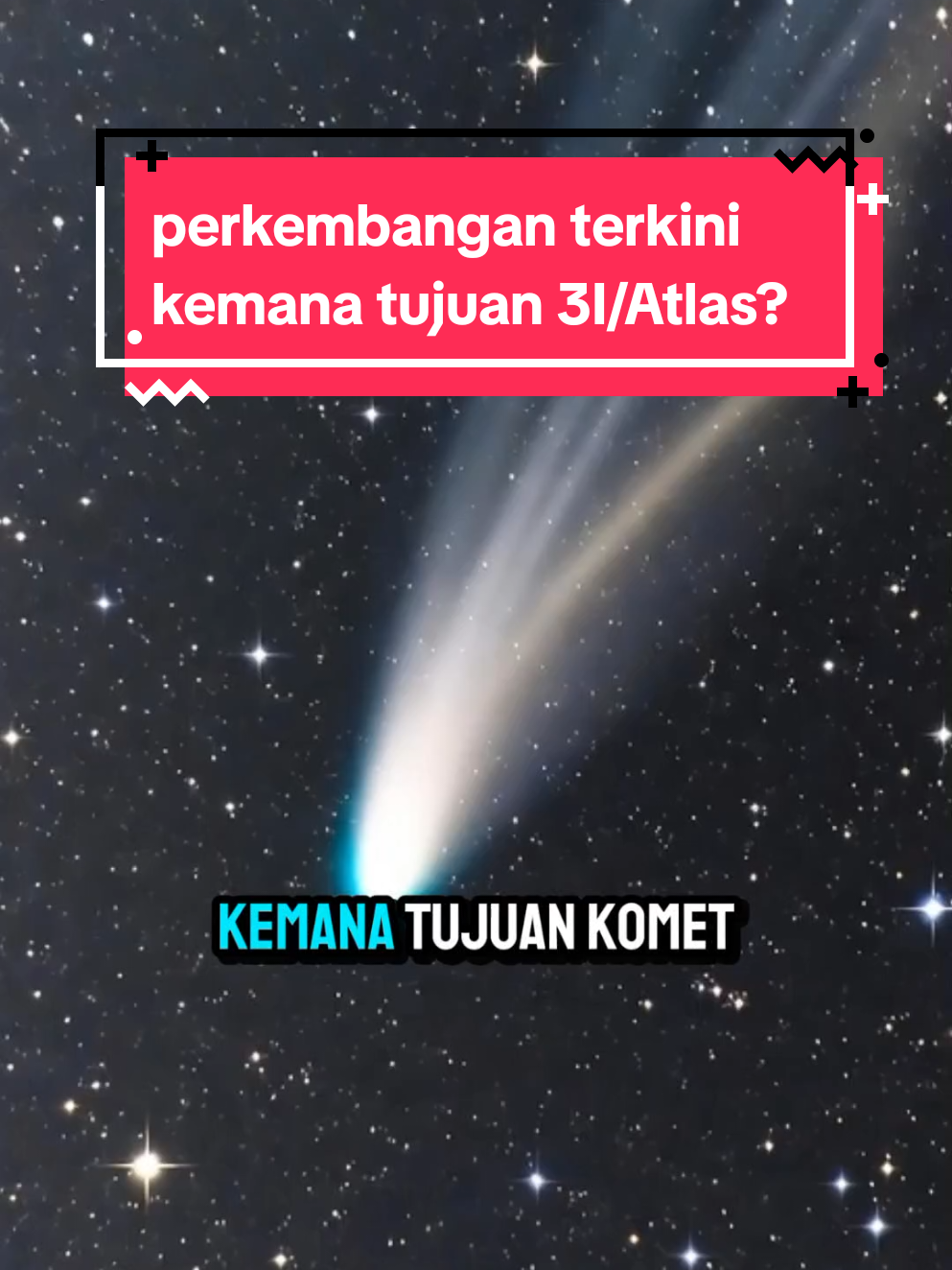 perkembangan komet 3I/Atlas terkini kemana tujuan komet 3I/Atlas setelah Meninggalkan Tata Surya Kita? Usai melewati jarak terdekatnya dengan Matahari pada 29 Oktober 2025, komet 31/ATLAS kini terus melesat menjauh dari pusat Tata Surya kita. Setelah melewati titik perihelion-nya, komet ini perlahan menjauhi Matahari dan memulai perjalanan keluar dari Tata Surya Komet 3I/ATLAS akan berada paling dekat dengan Bumi pada 19 Desember 2025, pada jarak sekitar 269 juta kilometer dan sekitar Maret 2026, 31/ATLAS diperkirakan akan melintasi orbit Jupiter, sebelum akhirnya menembus batas terluar Tata Surya Dan setelah itu... ia akan melaju bebas di ruang antar bintang. Tanpa tujuan, sendiri mengembara di luasnya alam semesta Para ilmuwan memperkirakan, 31/ATLAS tak akan pernah kembali lagi. Ia akan terus berkelana di ruang antar bintang, mungkin menuju sistem bintang lain atau selamanya mengembara, sendirian, di antara bintang-bintang. Berbeda dengan komet biasa, 3I/ATLAS tidak mengorbit Matahari. Ia hanya melintas... lalu pergi, tanpa pernah kembali lagi. #komet #3iatlas #meteor #galaxy #viraltiktok 