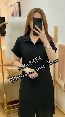 COCOBABA Buttondown loose dress #trendingvideo #Dress #affordable 