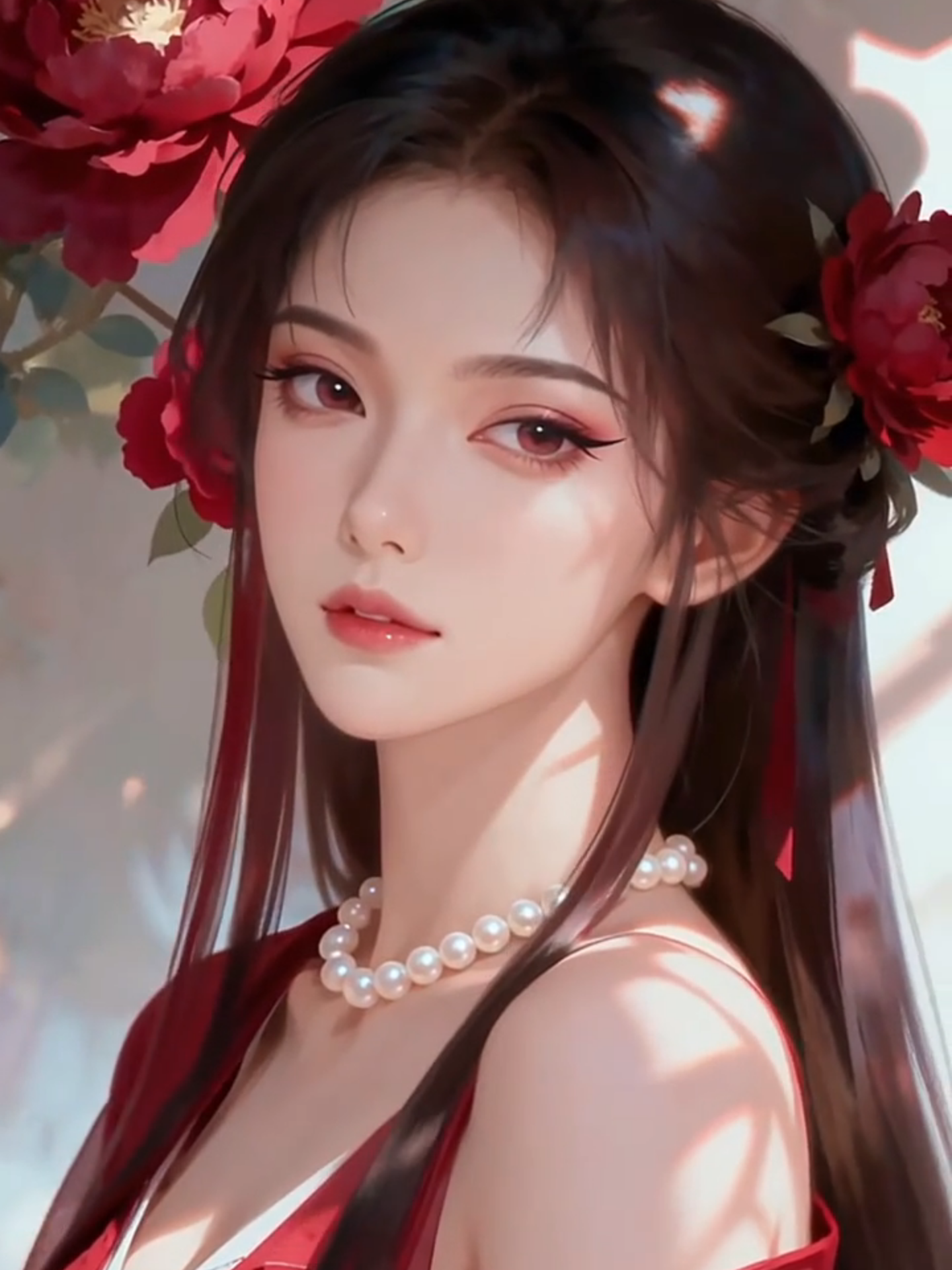 Mỹ nhân cổ trang. Hình nền cổ phong. Ancient style wallpaper. Cre: Thanh Thiên—晴天 #hanfu汉服 #hanfu #wallpaper #美人 #mynhan