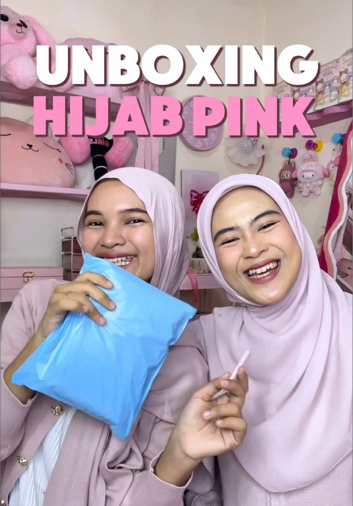 Hijab pink spesial buat bestieku💗 @Ay 🎀˚ෆ | kamar pink #pashminaviscose #pashminavoal #fyp #hijabpink 