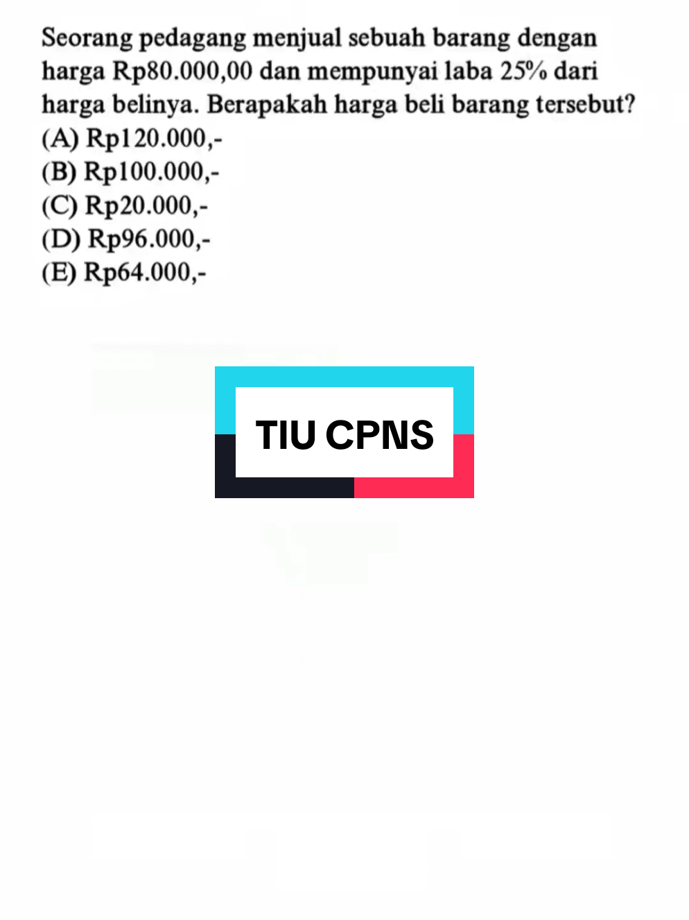TIU CPNS #fyp #cpns #tiucpns #skdcpns #matematika 