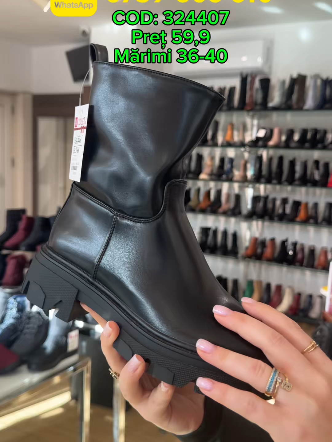 🥾324407-📲Comenzi pe site sau la telefon: 0759 608 610 🚚Livrare oriunde in Europa ⭐Confort si calitate! ✔️ Marimi de la 36 la 40 - Profită acum!#modlet.ro #fashion #modlet #incaltamintedama #fyp #desezon #incaltaminte #ghete