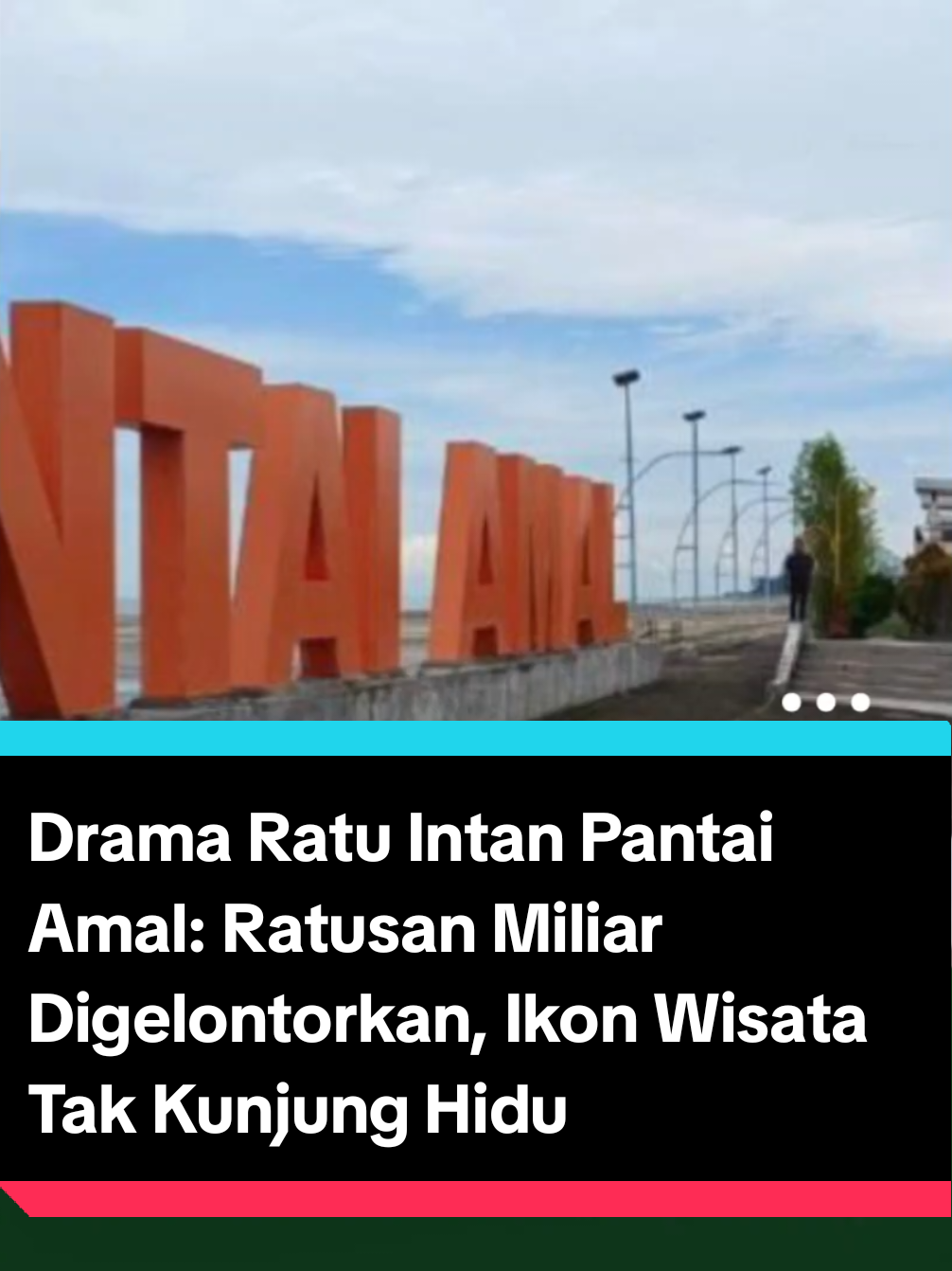 TARAKAN- Gemerlap ambisi menjadikan Pantai Amal sebagai ikon wisata baru Kota Tarakan kini meredup. Bangunan megah bernama Ratu Intan, yang menelan dana lebih dari Rp 142 miliar dari APBD, justru berdiri muram dan nyaris tak tersentuh. Pantauan di lapangan memperlihatkan kondisi yang jauh dari harapan. Cat bangunan pudar, area sekitar ditumbuhi rumput liar, sementara fasilitas penunjang yang dahulu dielu-elukan kini tak terpakai. Proyek yang digadang-gadang menjadi magnet wisata Kaltara ini justru memunculkan tanda tanya besar: ke mana arah pengelolaan dan keberlanjutan pembangunannya? Penataan Pantai Amal dimulai sejak 2021 dan dirancang berkelanjutan. Pada tahap pertama, pemerintah menggelontorkan Rp 66,7 miliar. Tahap kedua menyusul sebesar Rp 56,4 miliar, lalu tahap ketiga sekitar Rp 19 miliar. Total anggaran mencapai Rp 142,18 miliar. “Setelah pembangunan rampung, seluruh dokumen dan aset sudah diserahkan ke Dinas Pariwisata. Itu setelah audit BPK tahun 2024,” ujar Iwan Dermawan, Pejabat Pembuat Komitmen (PPK) tahap II dan III yang kini menjabat Kabid PSDA Dinas PUPR Tarakan, kepada Jurnalborneo, Selasa (26/08/25). Iwan menegaskan, peran Dinas PUPR hanya sebatas pembangunan fisik dan pemeliharaan selama 180 hari usai serah terima pekerjaan. Setelahnya, aset dikelola oleh Dinas Pariwisata. Ia mengakui, pembangunan terhenti bukan tanpa sebab. Tahun 2024 merupakan periode Pilkada. Proyek multiyears sempat dihentikan oleh Pj Wali Kota Tarakan. Fokus anggaran dialihkan ke infrastruktur yang dianggap lebih mendesak seperti drainase dan jalan. “Kalau sesuai desain, itu harusnya berlanjut sampai pintu gerbang dan fasilitas lainnya. Tapi karena faktor politik dan anggaran, sementara berhenti,” kata Iwan. Kini, bangunan Ratu Intan yang mestinya menjadi titik kebanggaan lebih mirip monumen senyap, menunggu nasib. Rencana pembangunan area gerbang dan tiket masuk terhenti. Warga hanya bisa melihat dari kejauhan, tanpa bisa menikmati fasilitas yang dibayar dari uang rakyat. Hingga kini, belum jelas kapan proyek wisata Pantai Amal akan dilanjutkan. Pemerintah kota masih terkesan diam soal arah dan prioritasnya. Sementara itu, anggaran ratusan miliar rupiah yang sudah digelontorkan seakan menguap tanpa manfaat berarti. sumber : Jurnal Borneo  #proyek #pantaiamal #wisata #tarakan #fypp 