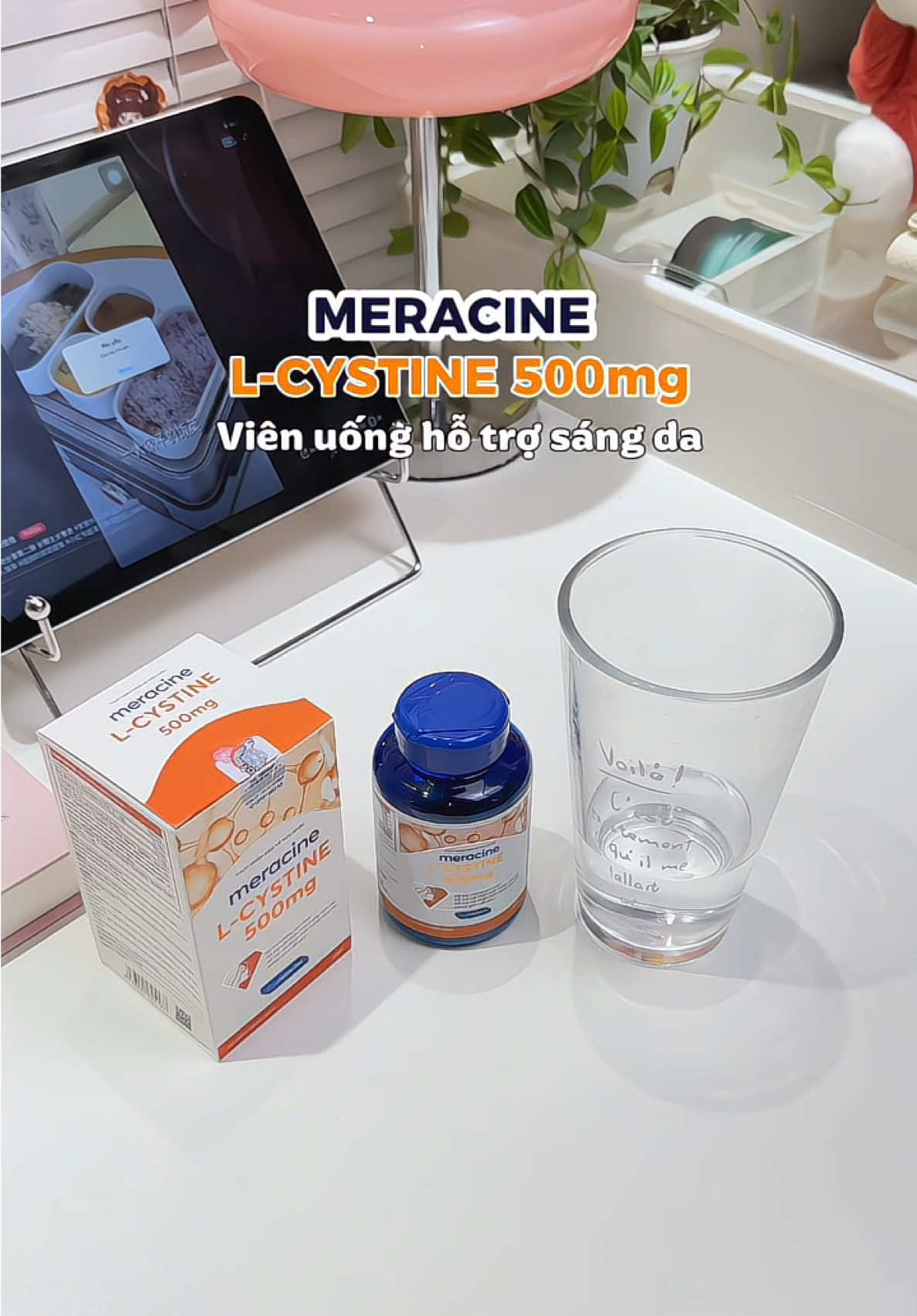 🧏🏻‍♀️ Muốn da sáng, tóc dày, móng khoẻ thì không thể bỏ qua em viên uống này được nha #upbase #meracine #lcystine #vienuongsangda #goclamdep 