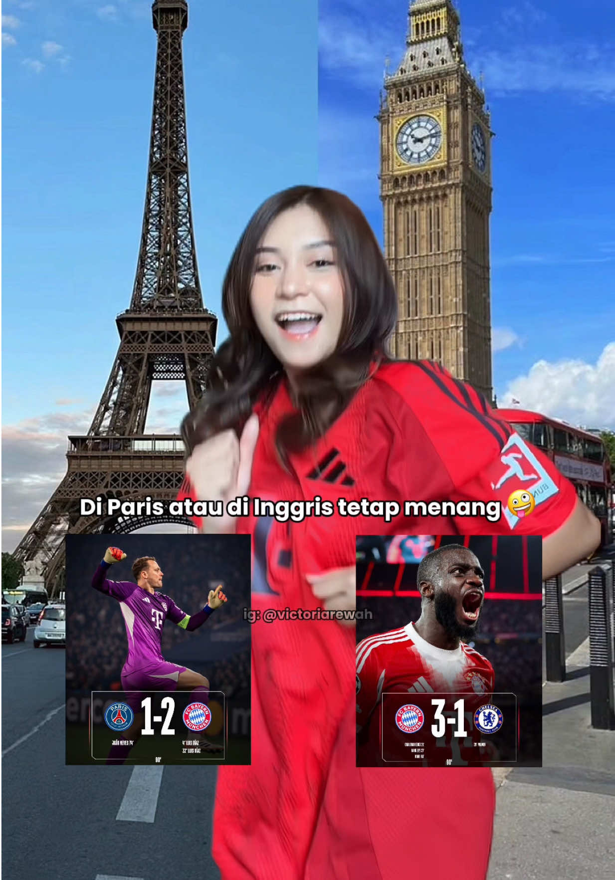 Sesuai lirik laguu “di Paris di Inggris” lewaaat semua 🤪🤪🤪 #football #fcbayern #ucl #miasanmia #fypシ 