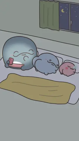 なでなでやめないで🥺💕#親子イルカ #息子イルカ #ママイルカ #ピーちゃん #アニメ 