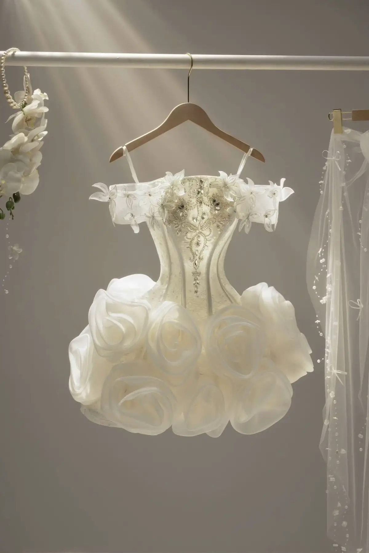 Lên ngắn cho dâu bản phim tôn dáng ạ #váythiếtkế #weddingdress #đámcướimiềntây 