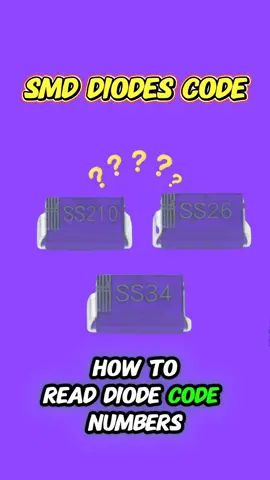 How to Read SMD Diodes Codes?? Like❣️ comments📋 Share📤 . #diode #diodes #diodecode #smddiode #diyelectronic              