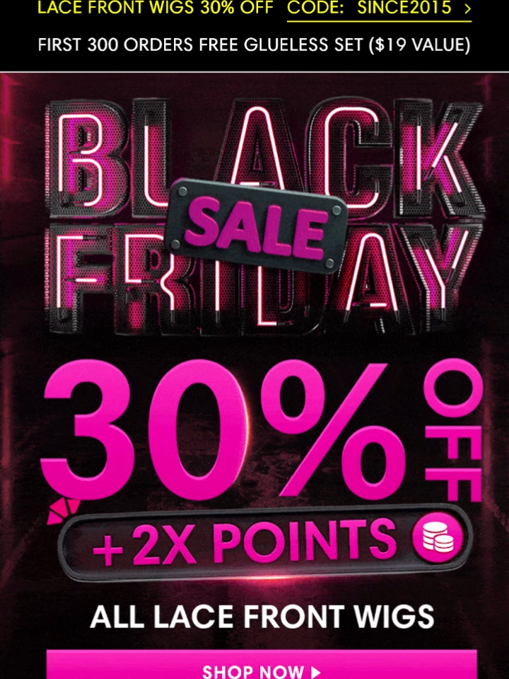 ✨Black Friday is ON! 🎉Myfirstwig's entire lace front wig collection is 30% OFF! 😎 First 300 orders get a FREE $19 glueless set.  Use code ‘SINCE2015’ to unlock your discount! 🛍️ #lacewig #lacefrontwig #blackfridaydeals #wigsale #blackfriday