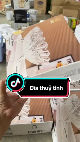Đĩa 3 chân hàng thuỷ tinh dày dặn trong suốt #dia3chan #decor #giadungtienich #xuhuong @Shop Huyền Trang Decor 