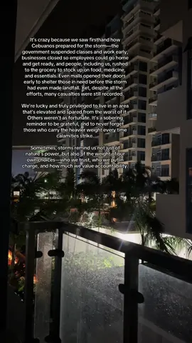 From earthquake to storm here in Cebu City, here’s to hoping we’re not forgotten by the people in charge. 