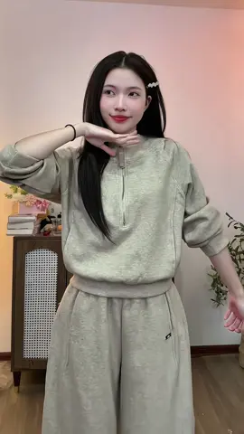 Sét Bộ Nỉ Khóá Cổ Chất Nỉ Ép 2 Da Dành Cho Nữ Dễ Mặc#setbonu #setboni #setthudongnu #thoitrangnu #macdepmoingay 