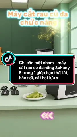 Chỉ cần một chạm – máy cắt rau củ đa năng Sokany 5 trong 1 giúp bạn thái lát, bào sợi, cắt hạt lựu siêu nhanh, siêu đều. #maycatraucudanang #matcatraucuqua #sokany #giadungtienich #tienichthongminh 