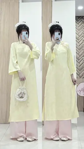 Áo dài màu xinh cá #xuhuong #outfitideas #fyp #review #xh 
