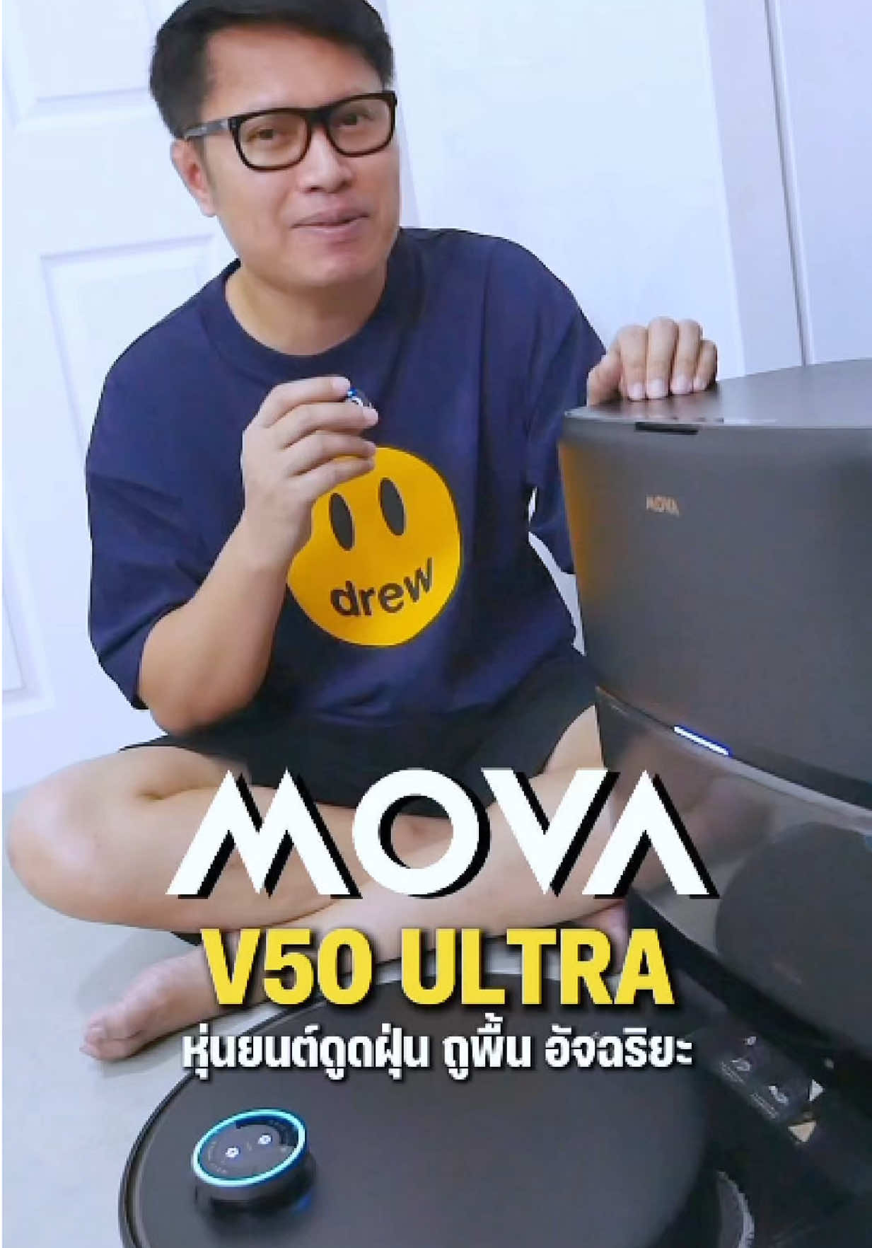 MOVA V50 Ultra  แรงดูดทรงพลัง 24,000Pa ข้ามสิ่งกีดขวางสูง 6 ซม. ถูด้วยน้ำร้อน 50°C พร้อมน้ำยาคู่ ลดกลิ่นและคราบมัน หมดกังวลเรื่องผมพันด้วยระบบ Triple Anti-Tangle ทำความสะอาดลึกถึงมุมแคบ ซัก ล้าง อบแห้งครบในแท่นอัจฉริยะ ควบคุมง่ายผ่านแอปและคำสั่งเสียงแม้ออฟไลน์  . #Movathailand #MOVAV50Ultra #MOVAสเป็คครบในงบคุ้ม #เครื่องดูดฝุ่นถูพื้นอัฉริยะ #เครื่องดูดฝุ่น